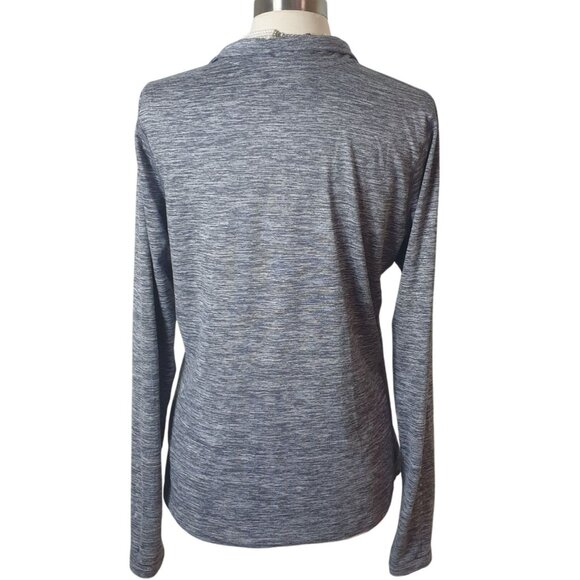 Nike Womens Pullover 1/4 Zip L Gray Element Dri-Fit Running Thumb Holes Sports - Picture 3 of 6